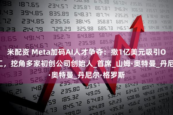 米配资 Meta加码AI人才争夺：撒1亿美元吸引OpenAI员工，挖角多家初创公司创始人_首席_山姆·奥特曼_丹尼尔·格罗斯